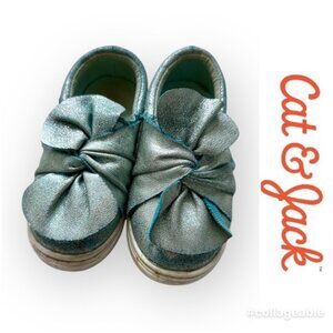Cat & Jack | Mallory Bow Sneakers Mint Mermaid Blue | Size 7
